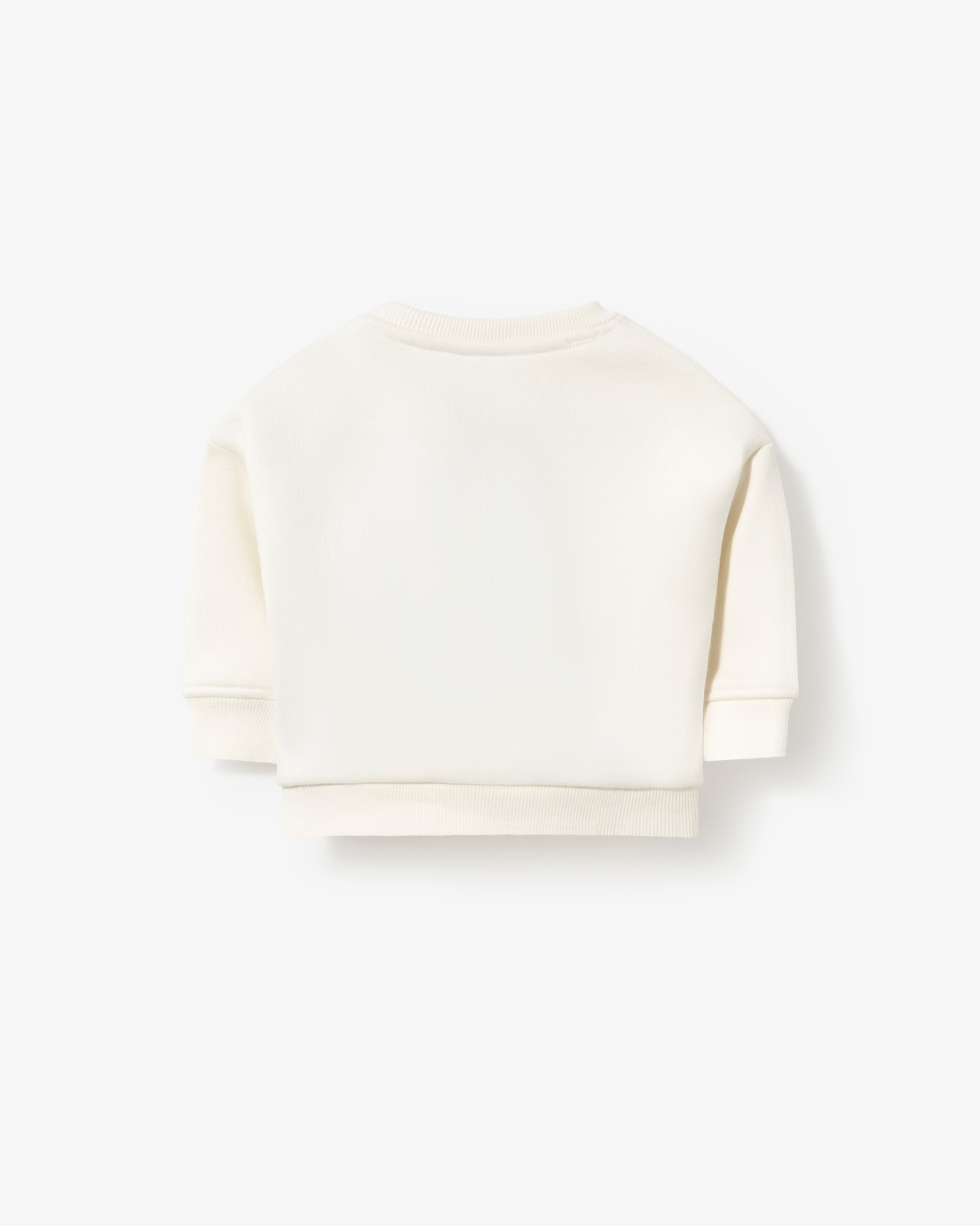 Sweatshirt Infantil com Urso Glitter em Baixo no Decote Cru-2
