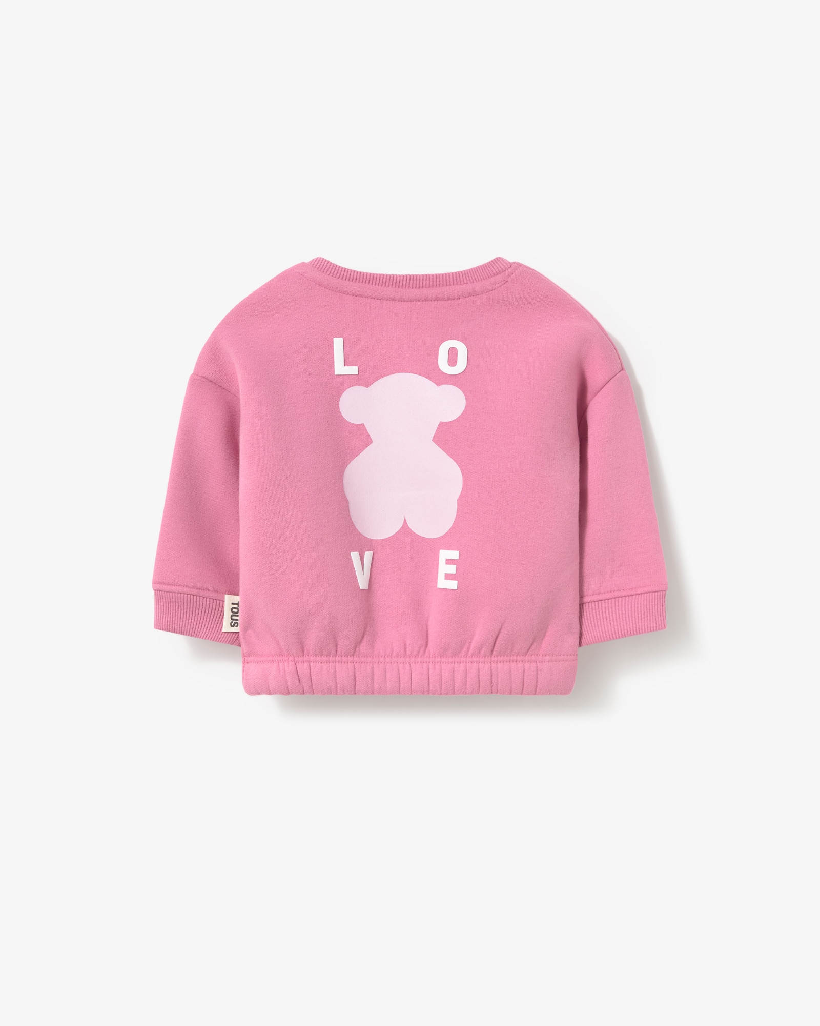 Sweatshirt Infantil com Urso "love" Posterior Rosa-2
