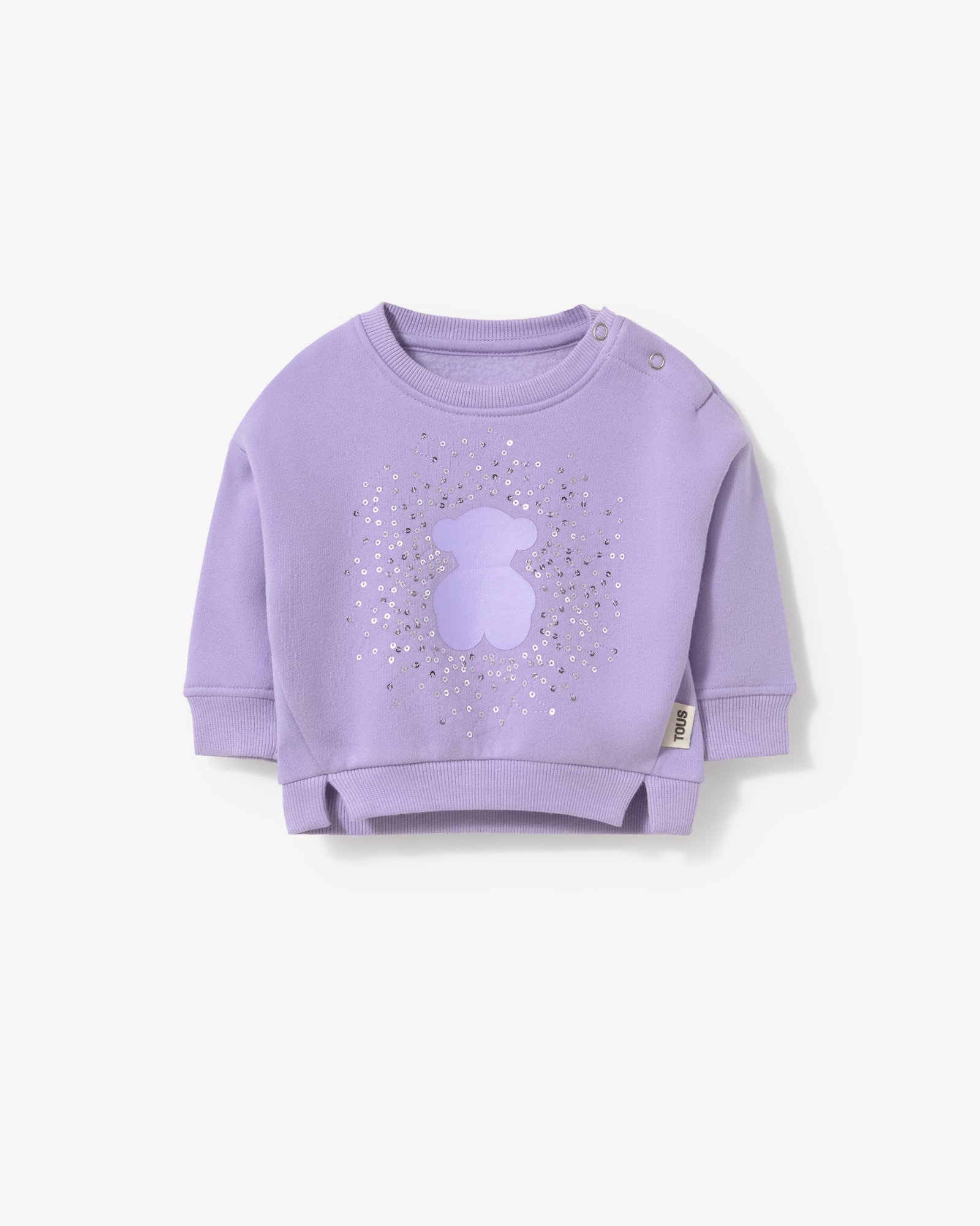 Imagem 0 de Sweatshirt Infantil com Urso de Lantejoulas Transparentes Frontal