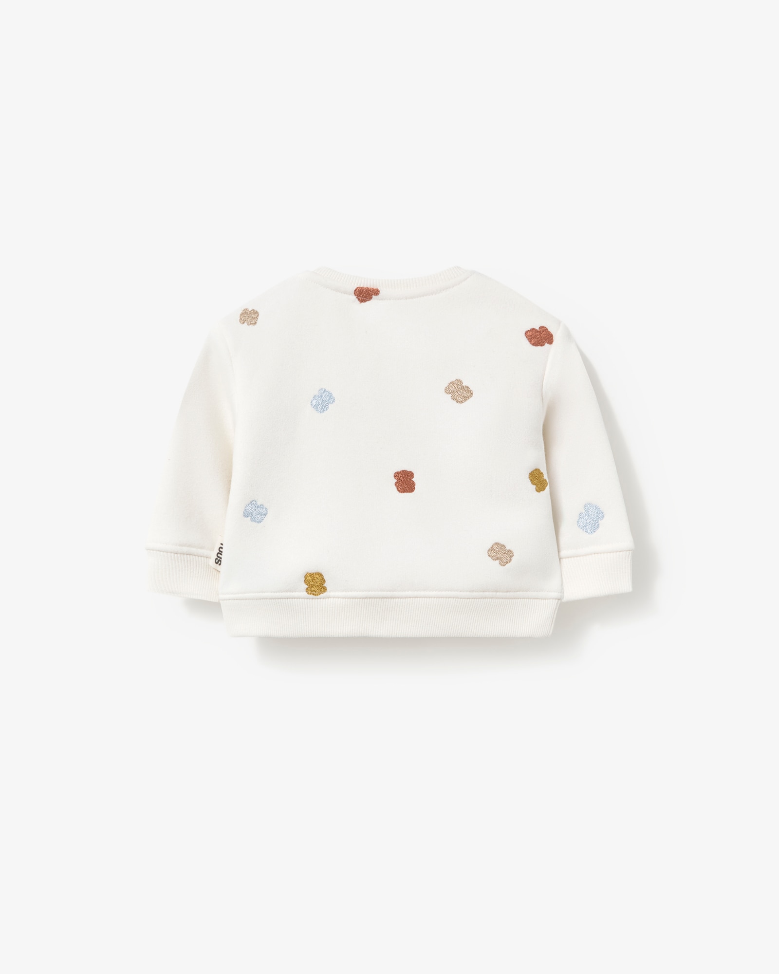 Sweatshirt com Ursos Multicolor Bordados Cru-2