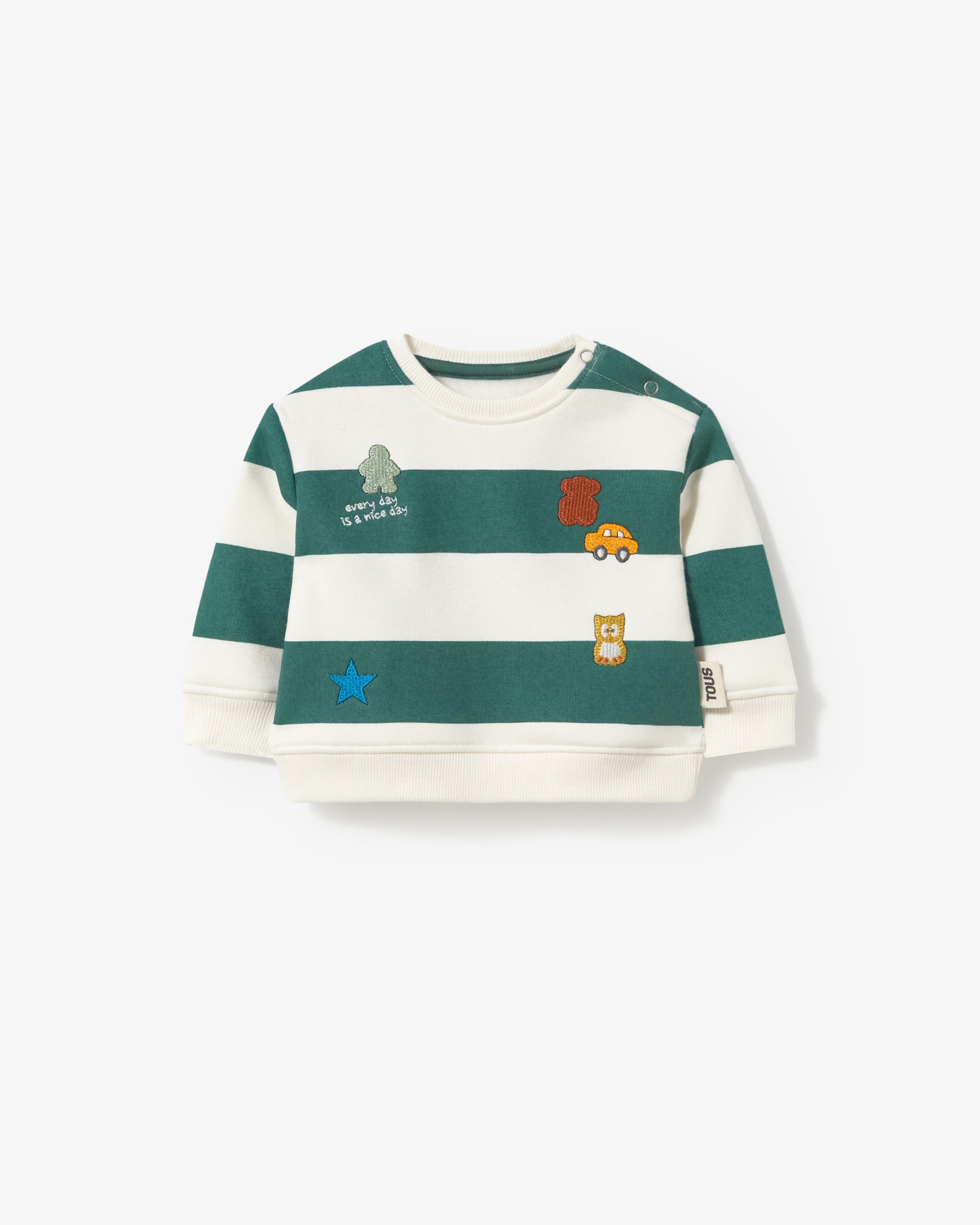 Imagem 0 de Sweatshirt para Bebé Às Riscas com Motivos Tous Bordados