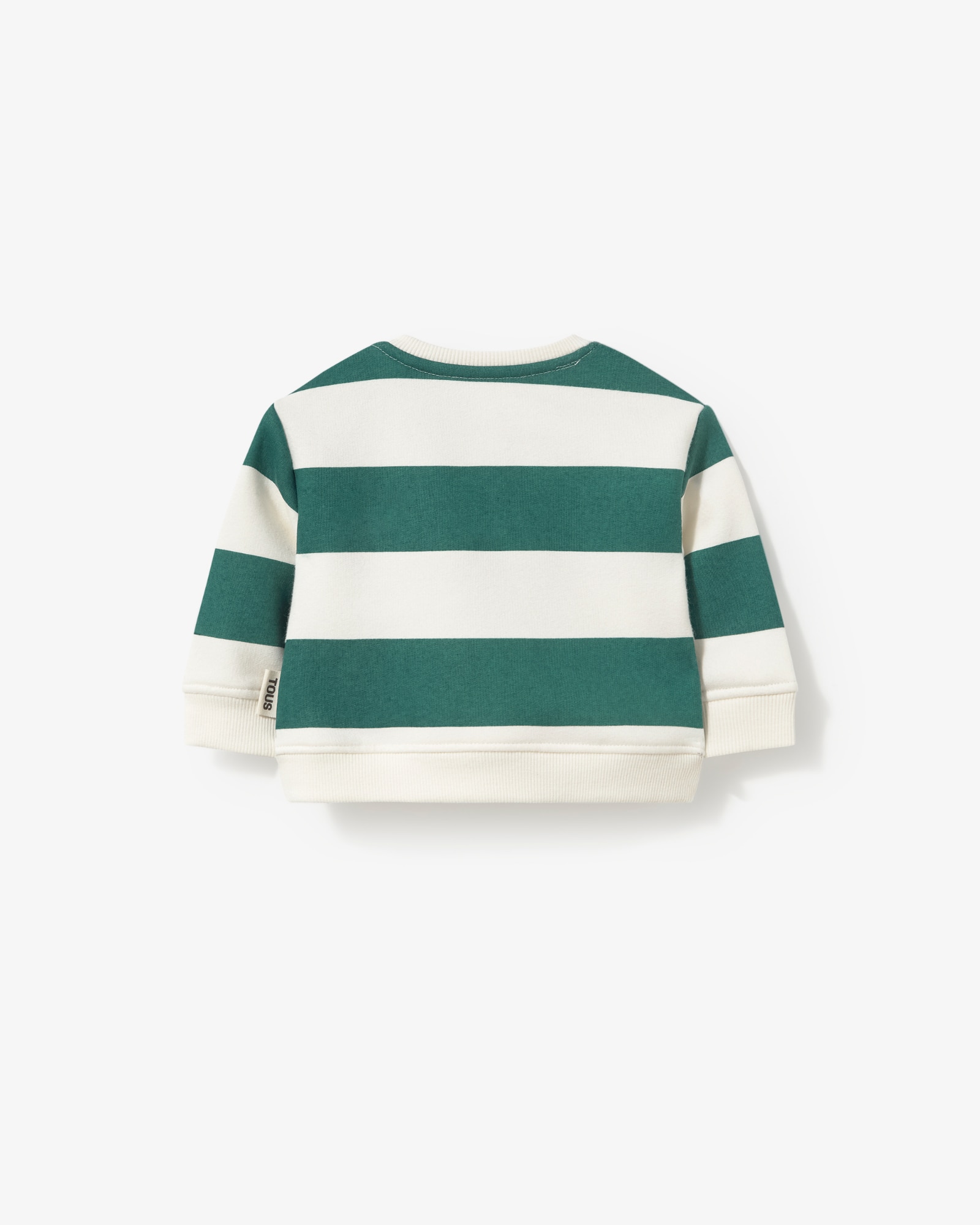Sweatshirt para Bebé Às Riscas com Motivos Tous Bordados Verde-2