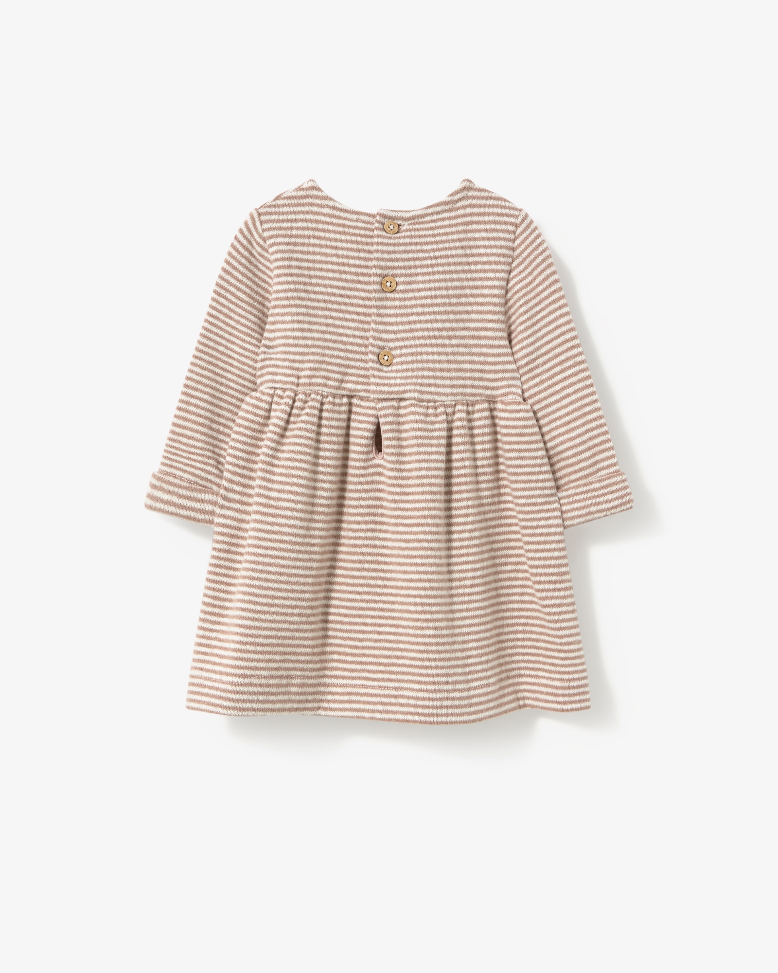 Vestido Infantil Às Riscas com Urso Abaixo Do Decote Tous Rosa-2