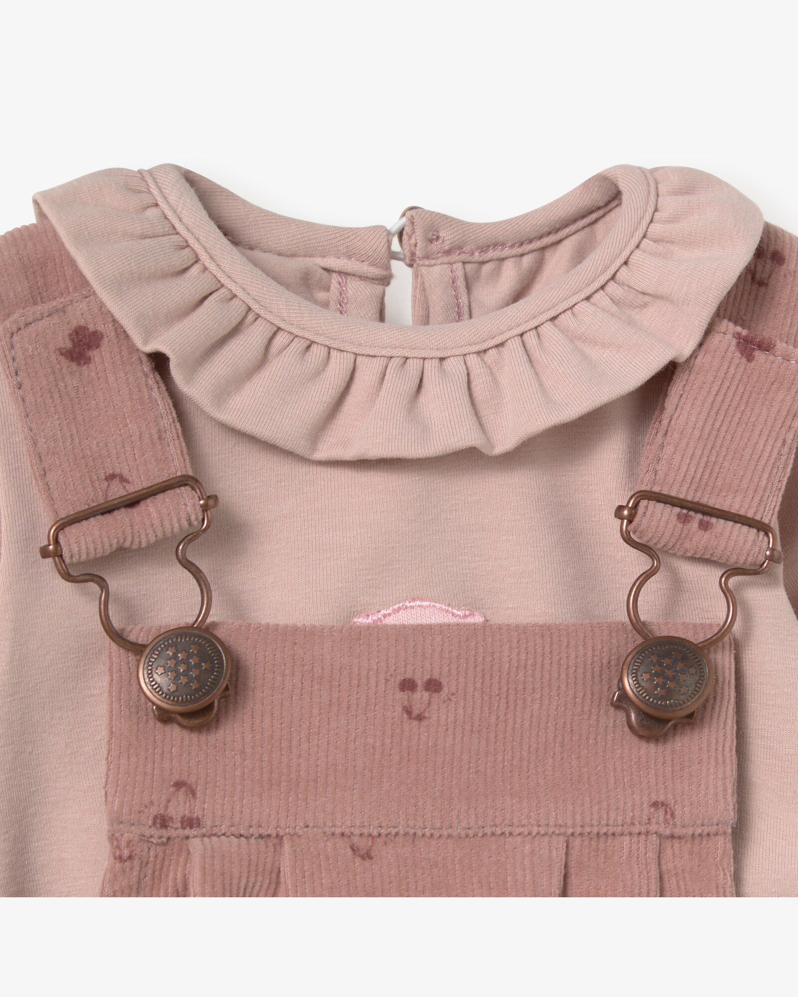 Conjunto Infantil com T-shirt e Jardineira Bombacha com Ursos Tous Rosa-4