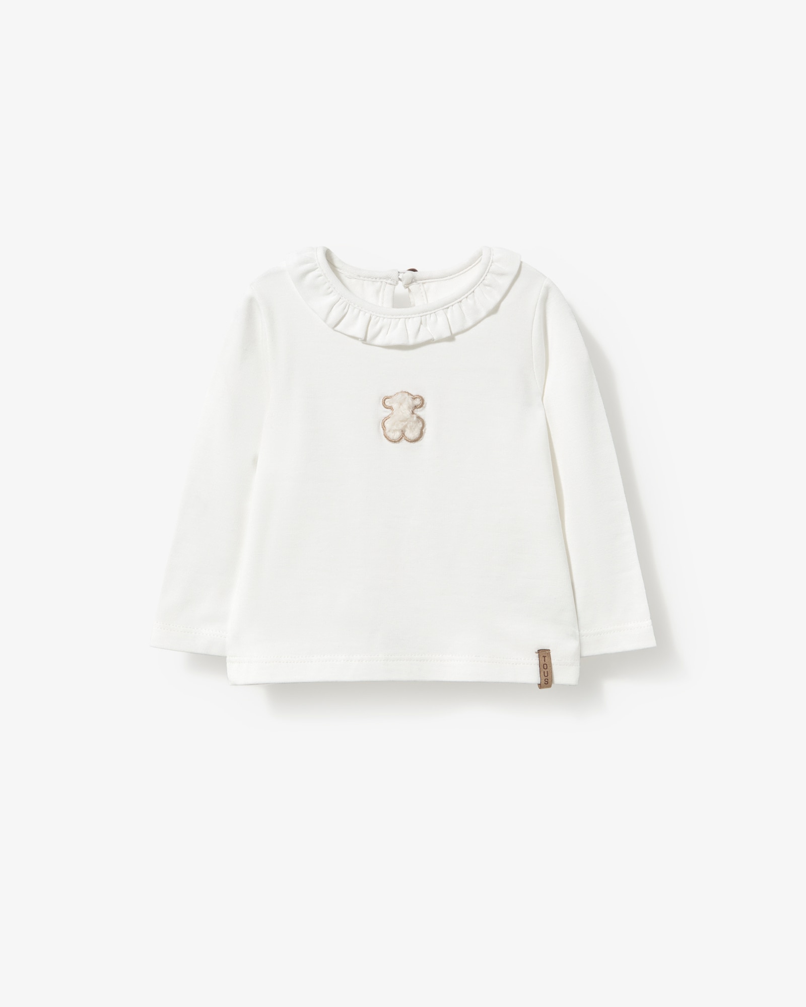 Conjunto Infantil com T-shirt e Jardineira com Folhos Estampado com Ursos Tous Bege-3