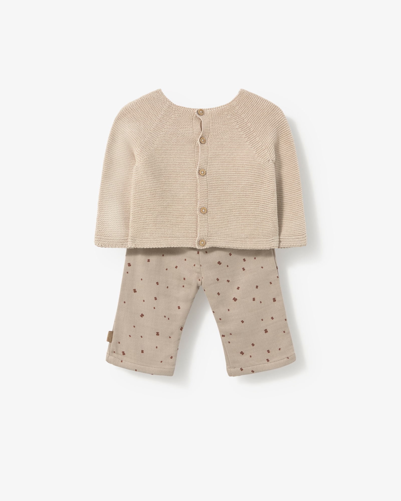 Conjunto Infantil com Camisola e Calças com Ursinhos Tous Cru-2