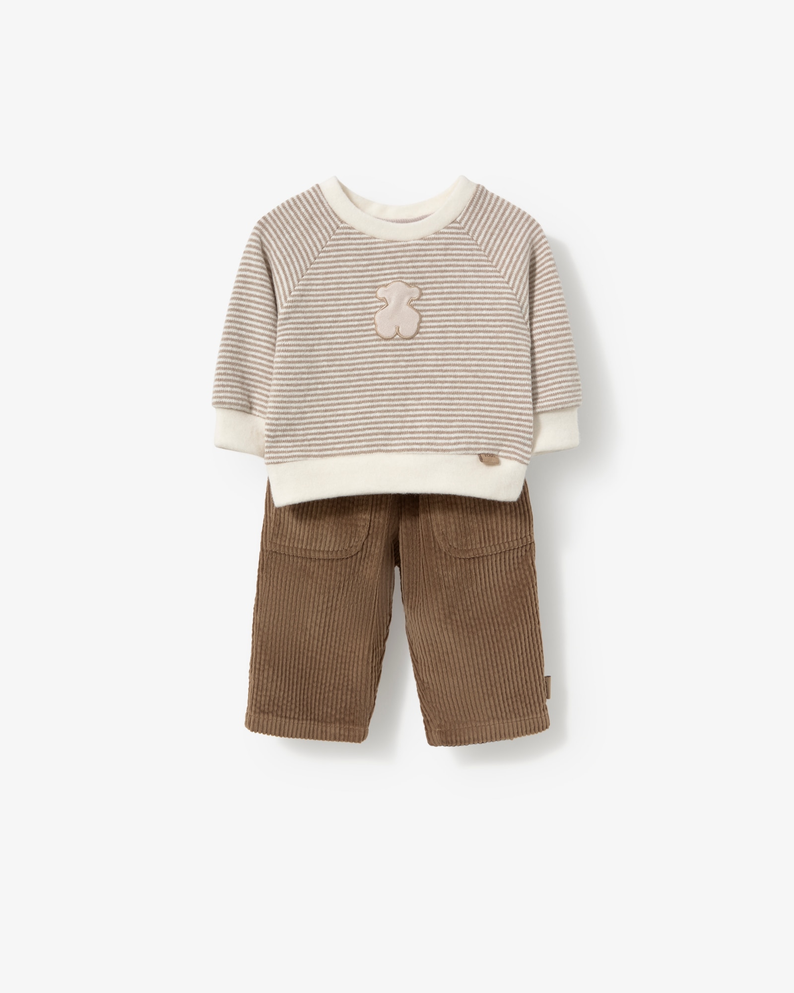 Imagem 0 de Conjunto Infantil de Camisola Desportiva Às Riscas e Calças de Bombazina