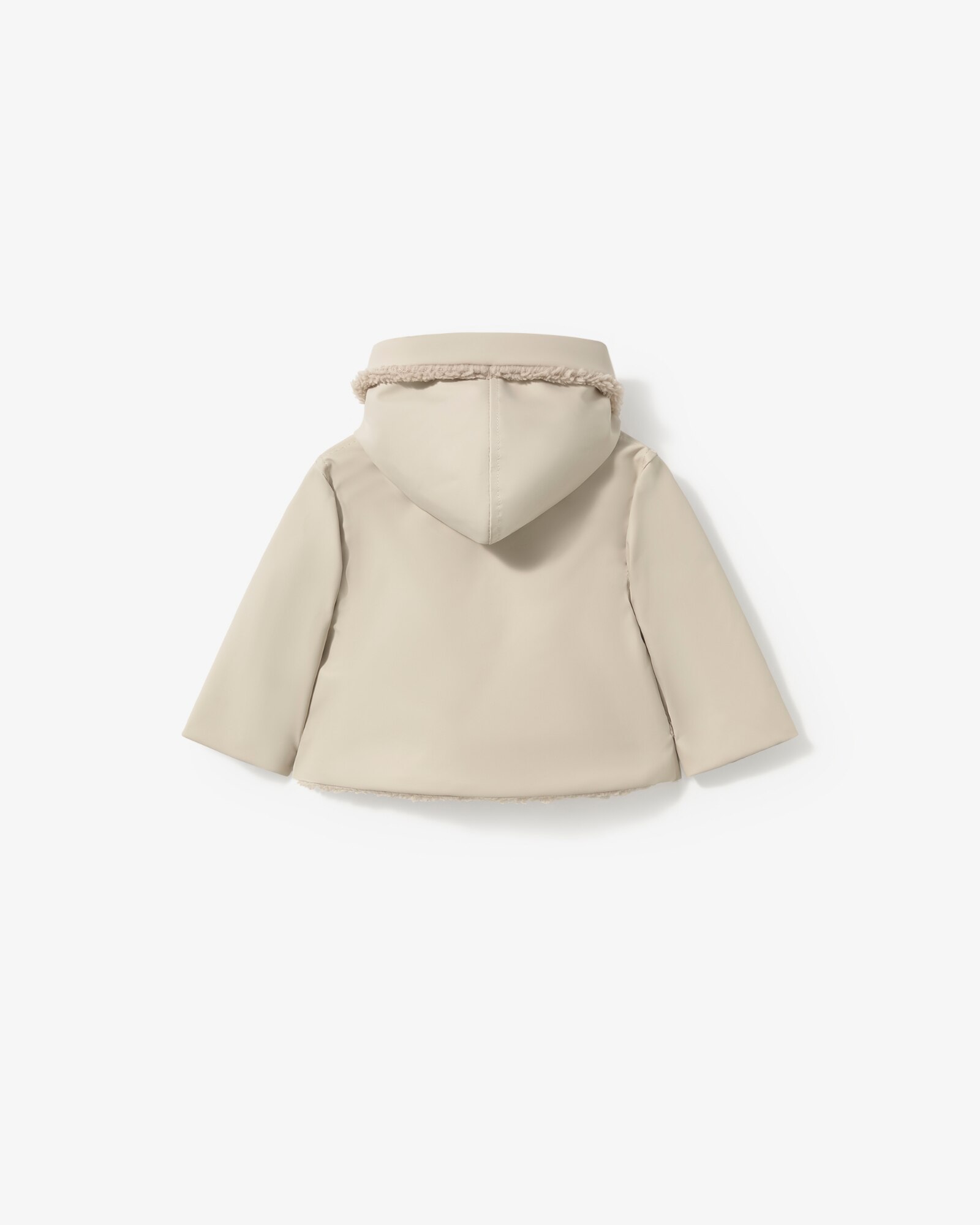 Sobretudo com Capuz com Fecho Zip Frontal Tous Bege-2