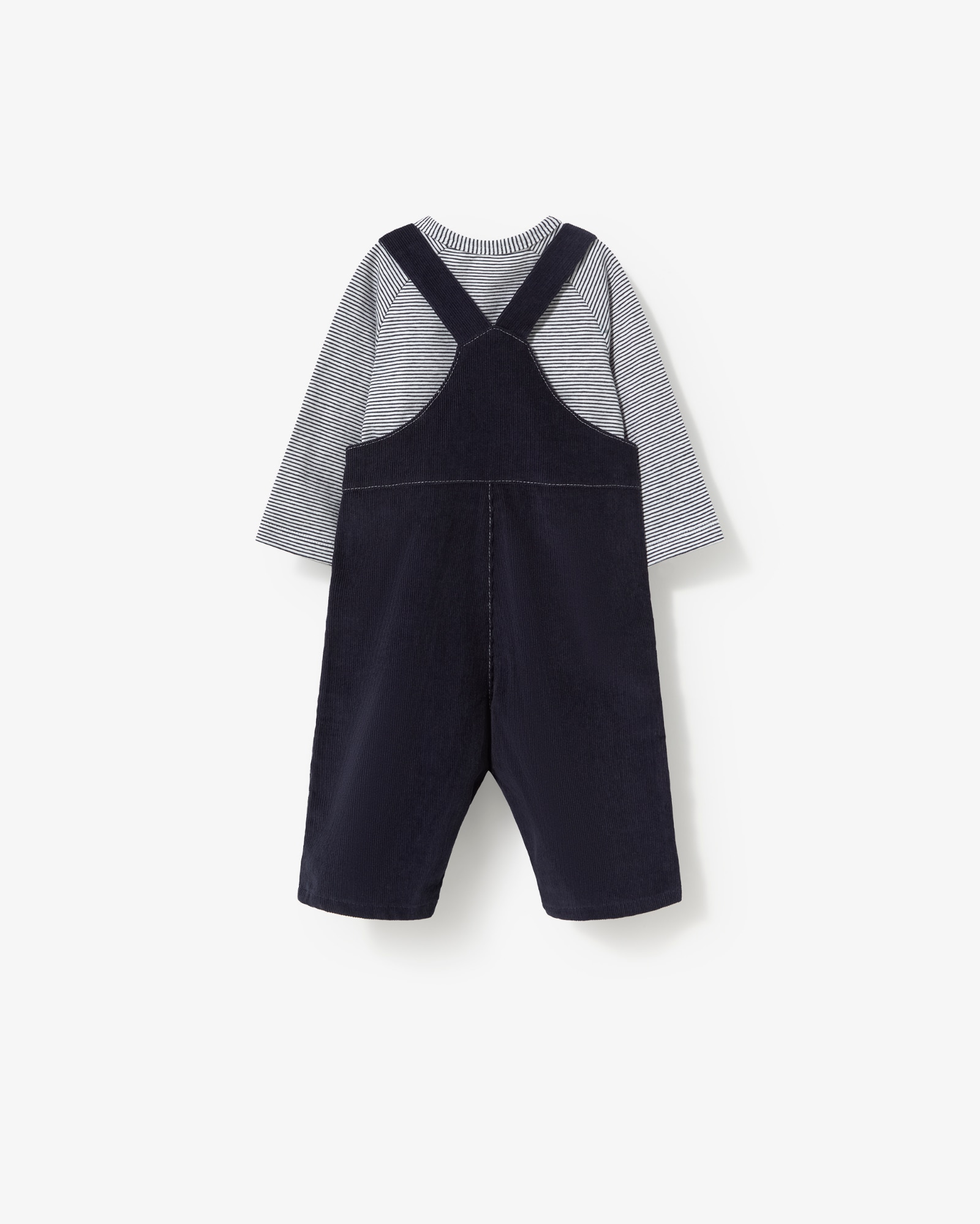 Conjunto Infantil com T-shirt e Jardineiras Lisas Tous Azul-2