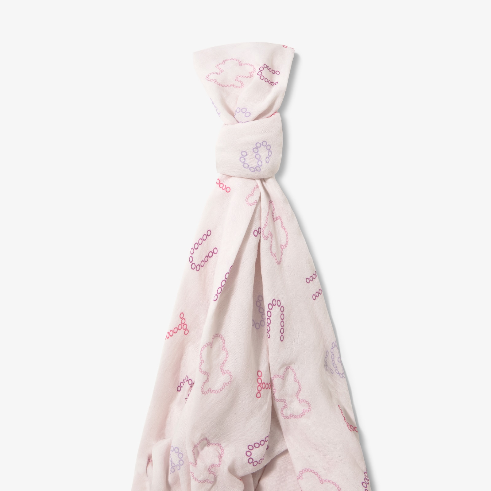 Muselina de Algodão 98x118 Cm Tous Baby com Ursos e Letras Rosa-3