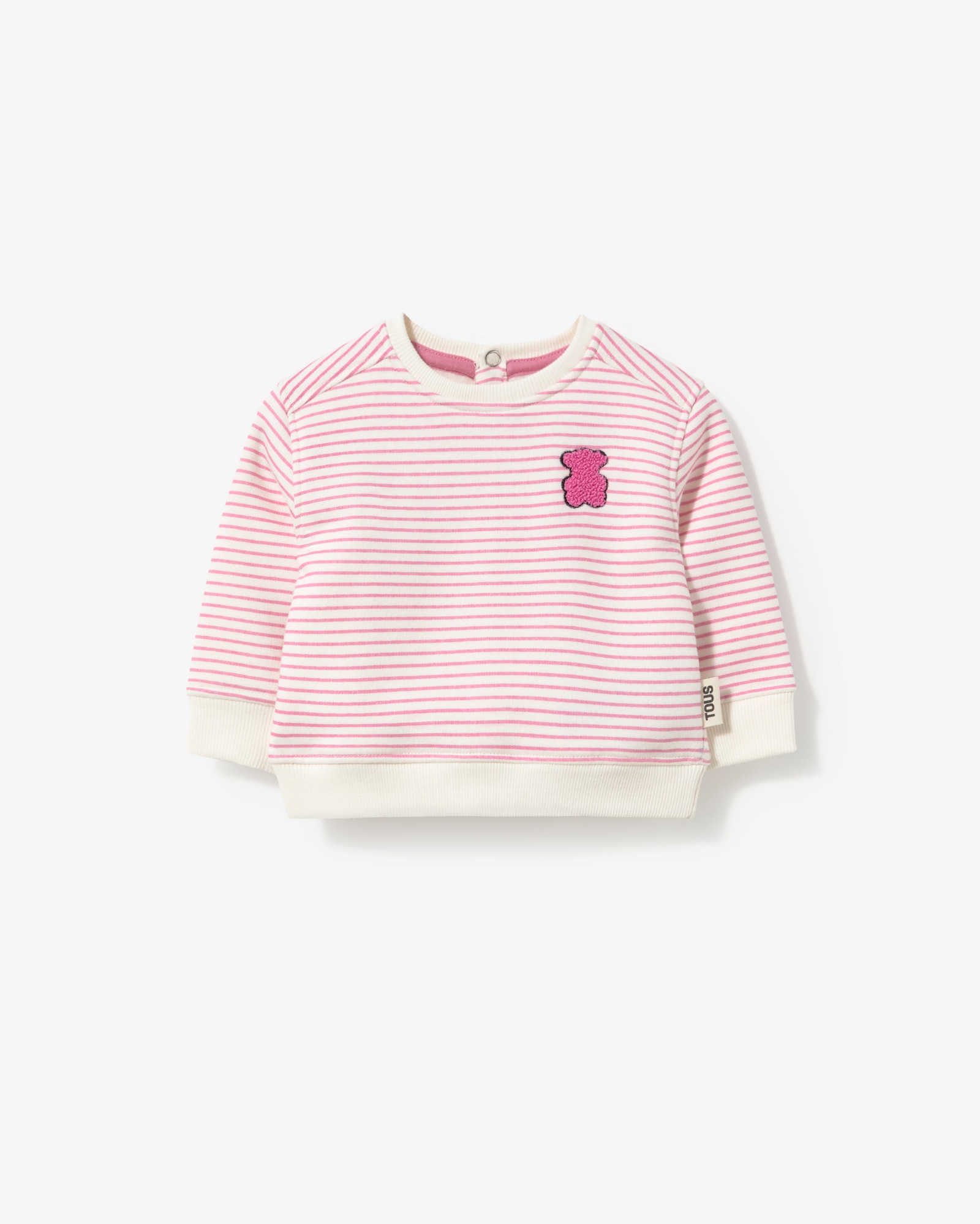 Imagem 0 de Sweatshirt Infantil Às Riscas com Urso no Peito