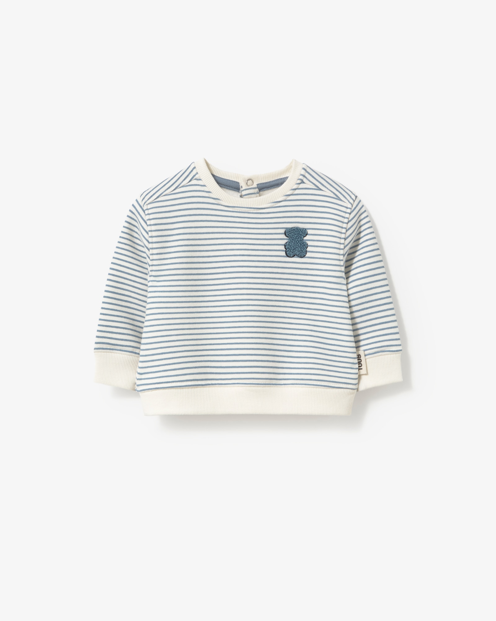 Imagem 0 de Sweatshirt Infantil Às Riscas com Urso no Peito