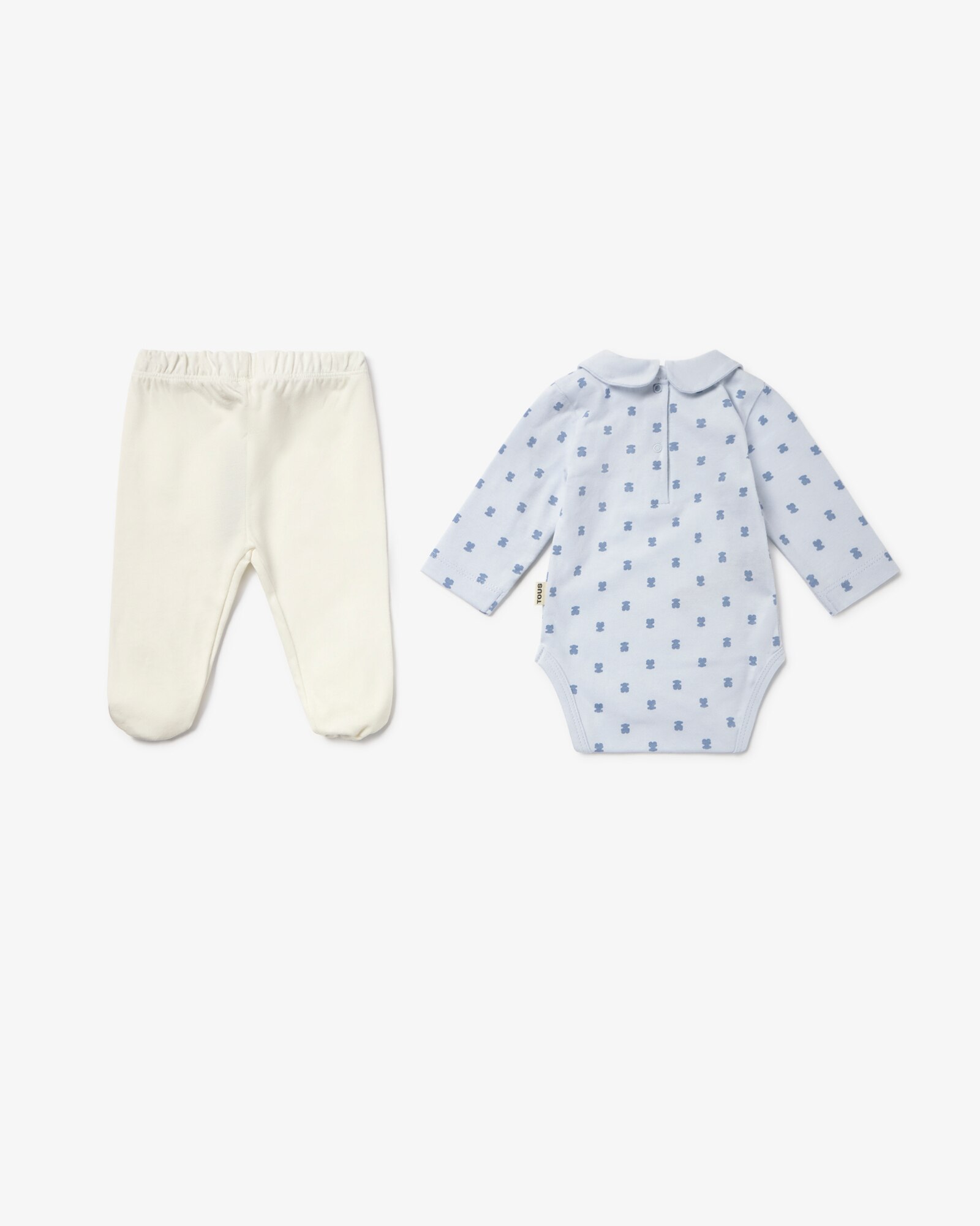 Conjunto para Bebé em Algodão Estampado Multi Ursos e Liso Tous Azul-claro-2