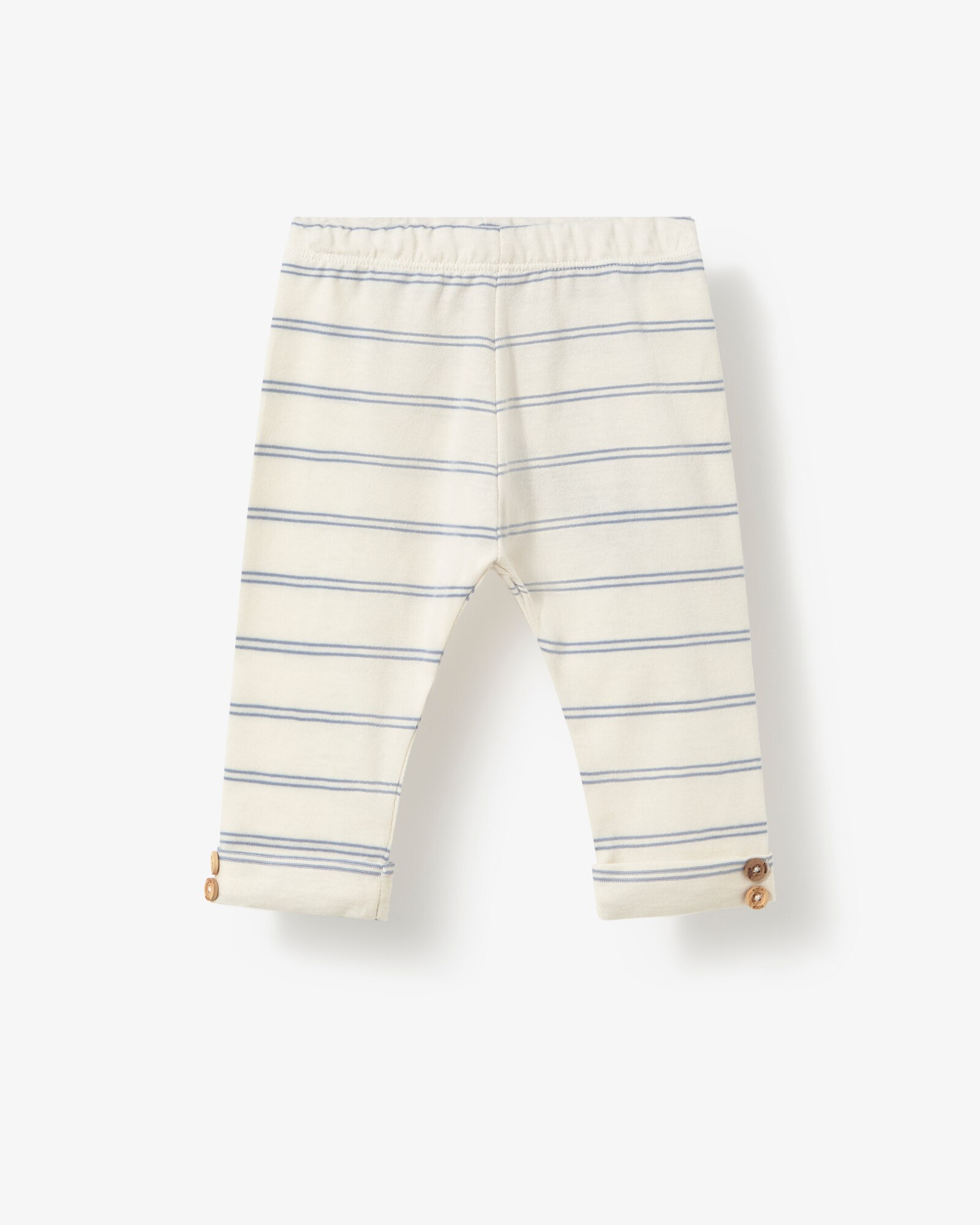 Conjunto para Bebé em Algodão Às Riscas com T-shirt Cruzada e Leggings Tous Azul-claro-3