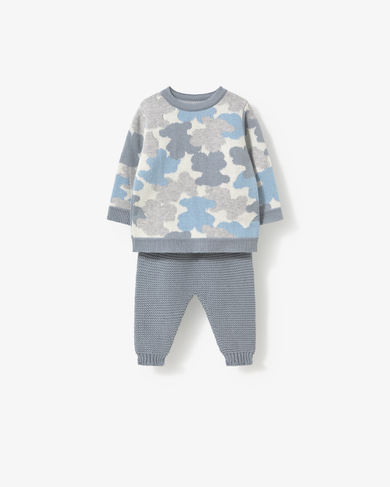 Imagem 0 de Conjunto para Bebé em Algodão de Camisola com Ursos e Calças Lisas