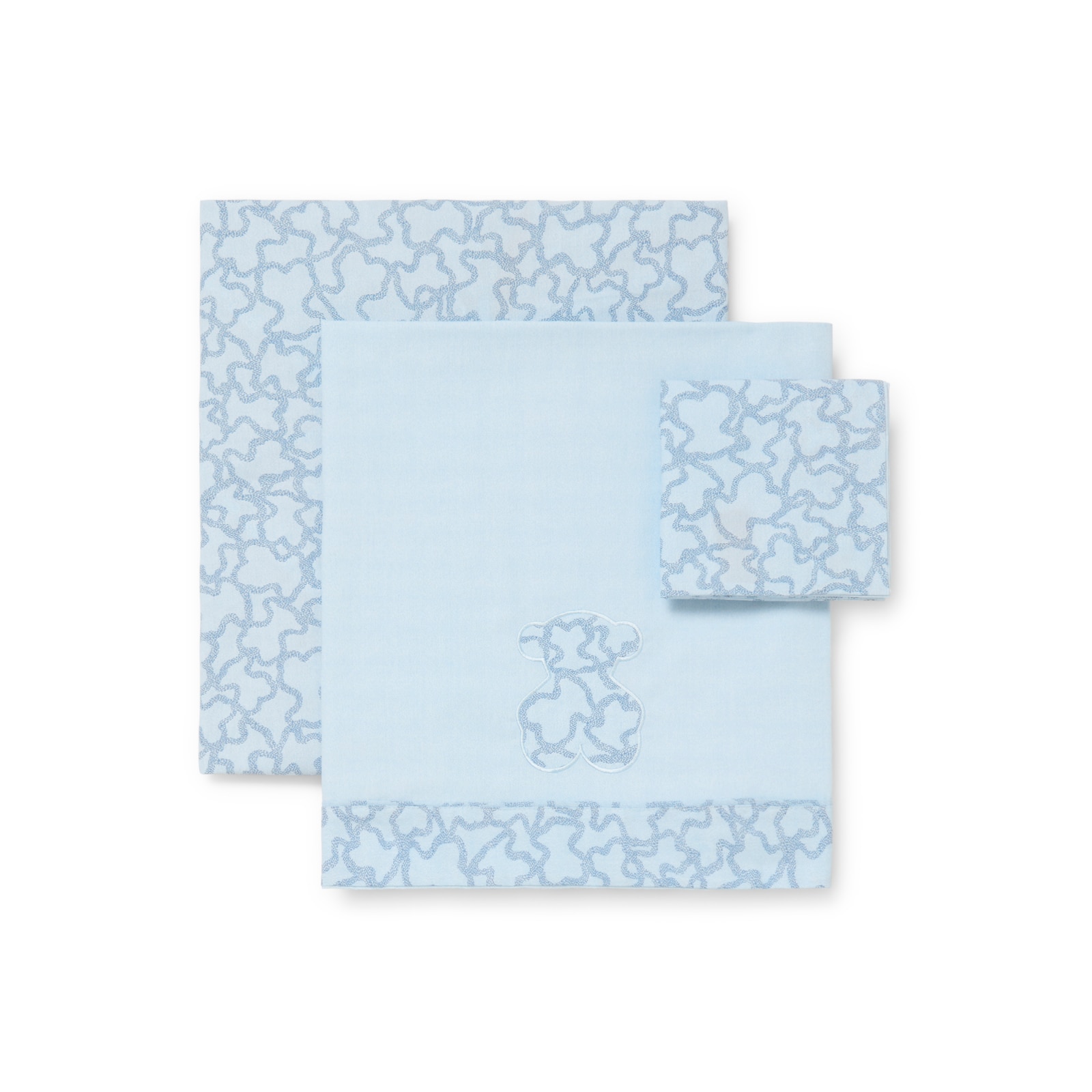 Imagem 0 de Conjunto de Lençóis de Três Peças para Berço (60x120 Cm) Tous Baby Hkaos em Azul