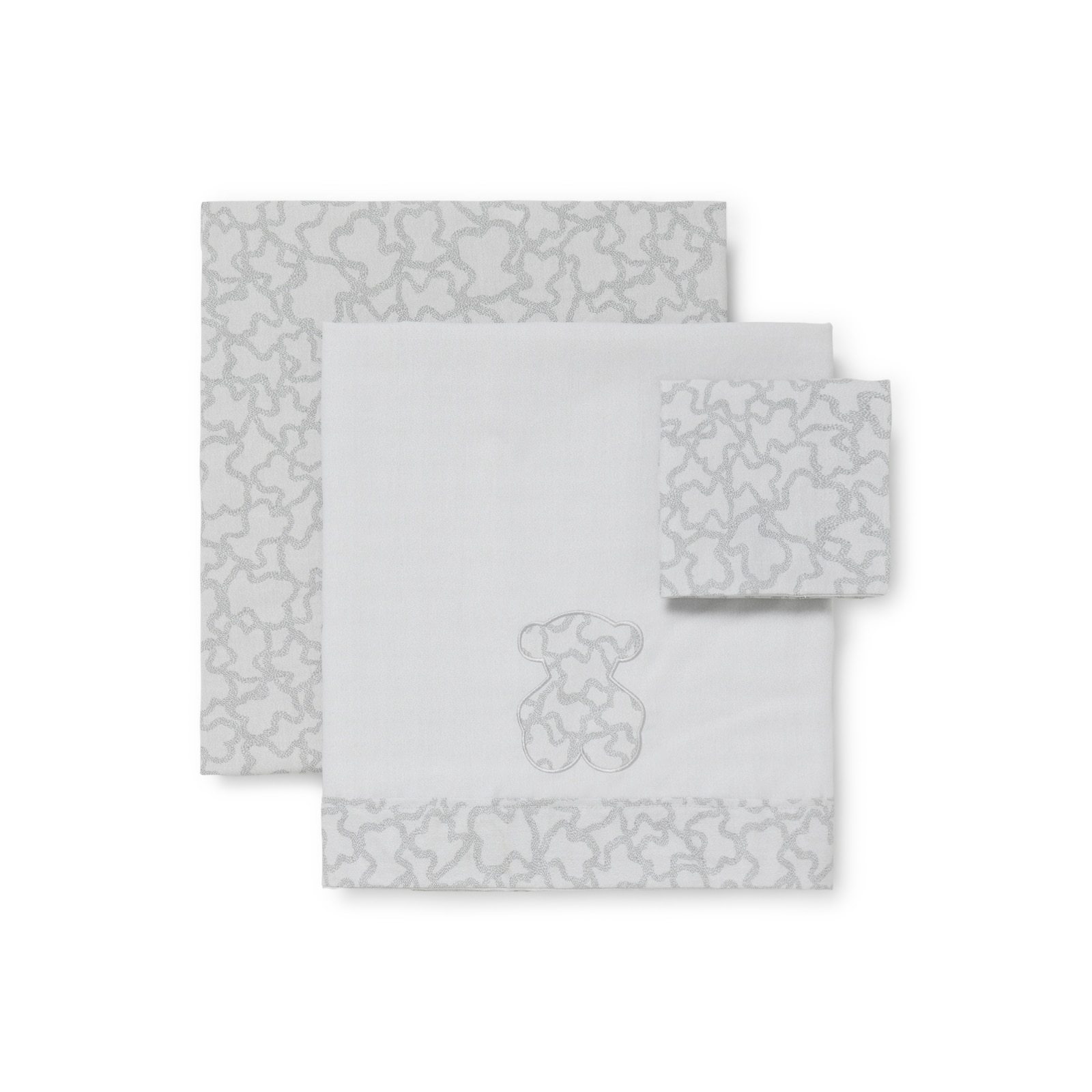 Imagem 0 de Conjunto de Lençóis de Três Peças para Berço (60x120 Cm) Tous Baby Hkaos em Cinzento