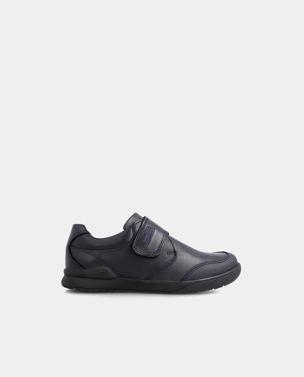 Sapatos de Atacadores Infantil de Napa com Fecho Ajustável Biomecanics Azul-marinho-1