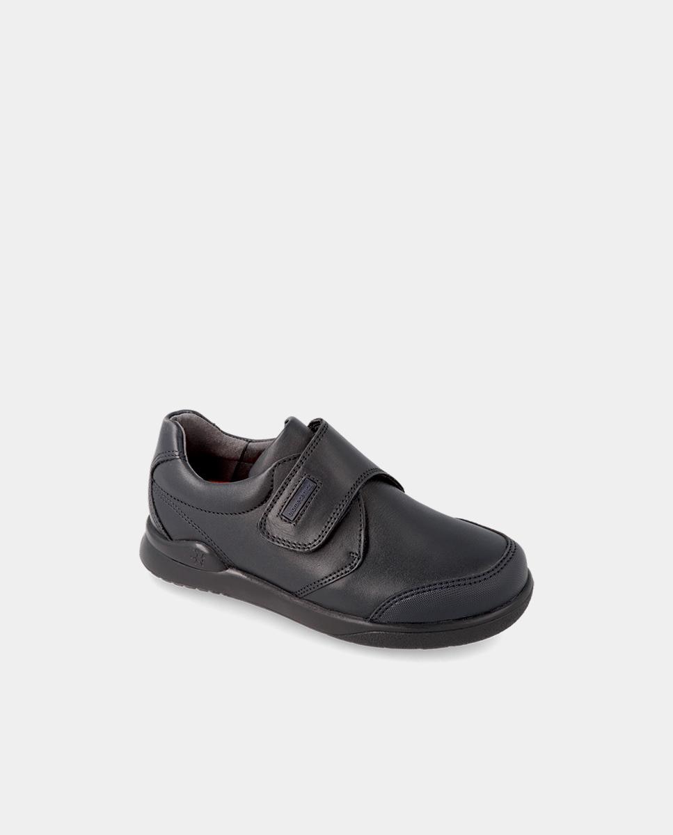 Bluchers Infantil de Pele Colegiais com Velcro Biomecanics Azul-marinho-4