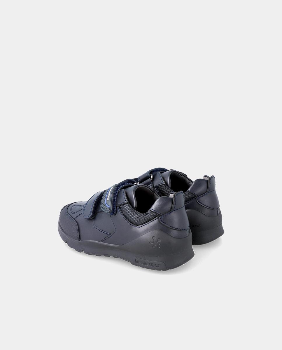 Sapatilhas Desportivas Infantil de Pele com Velcro Biomecanics Azul-marinho-3