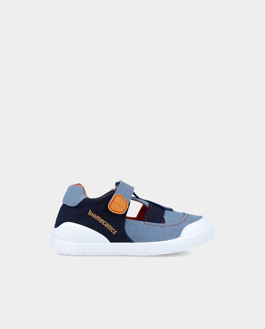 Imagem 0 de Sapatilhas de Lona Infantil com Velcro em Azul