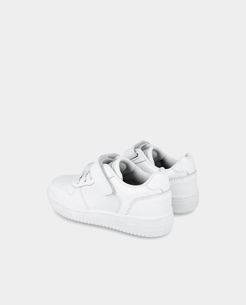 Sapatilhas Desportivas Infantil de Pele com Atacadores e Velcro Garvalín Branco-3