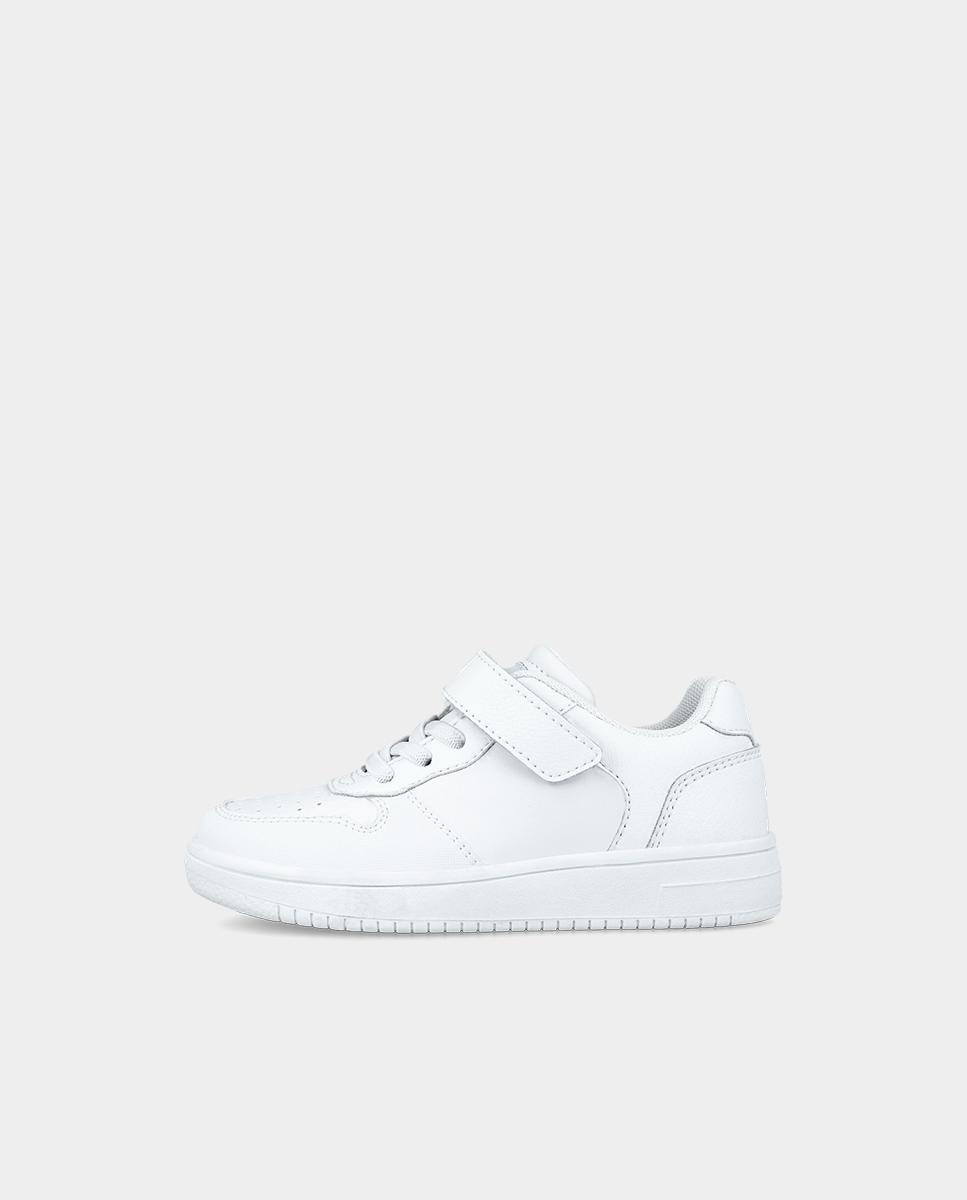 Sapatilhas Desportivas Infantil de Pele com Atacadores e Velcro Garvalín Branco-5