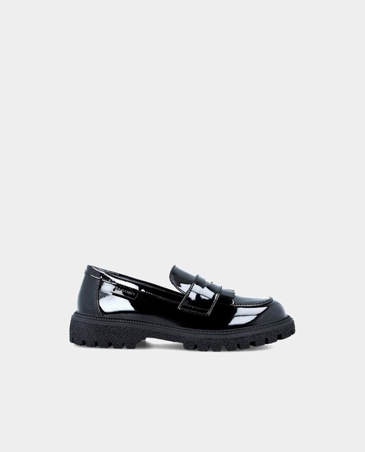 Imagem 0 de Sapatos de Colégio Infantil de Pele em Preto