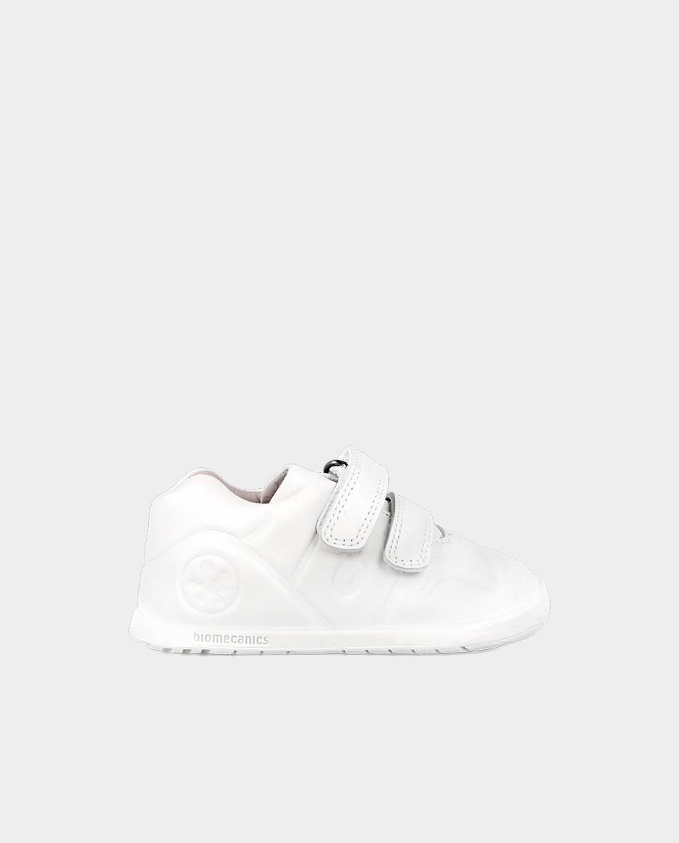 Imagem 0 de Sapatilhas de Pele Infantil com Fecho Adesivo Duplo e Espaço Extra na Biqueira e Peito Do Pé