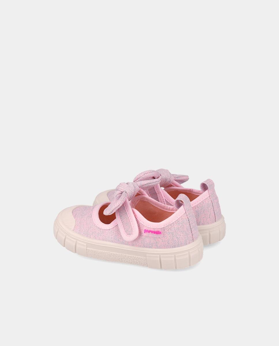Merceditas Respeitosas com o Crescimento Do Pé com Velcro Garvalín Rosa-5