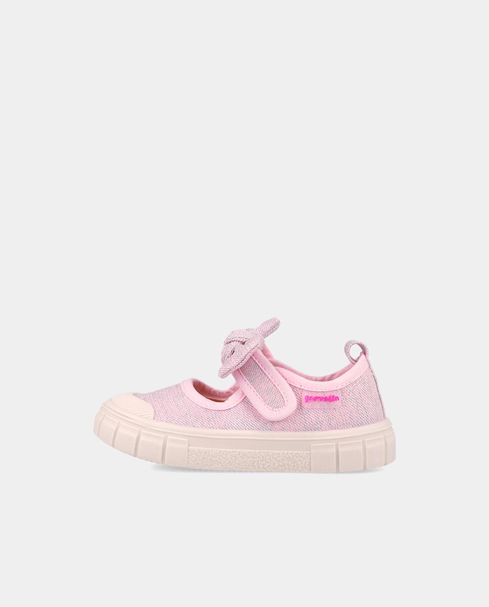 Merceditas Respeitosas com o Crescimento Do Pé com Velcro Garvalín Rosa-6