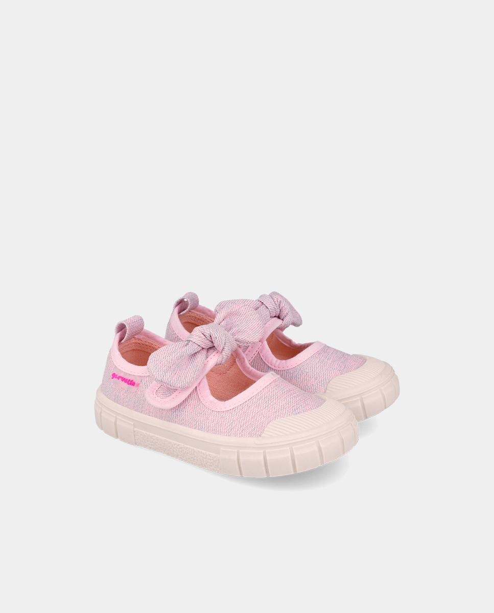 Sapatos de Presilha Infantil Fabricados com Materiais Respeitosos e Minimalistas Garvalín Rosa-2