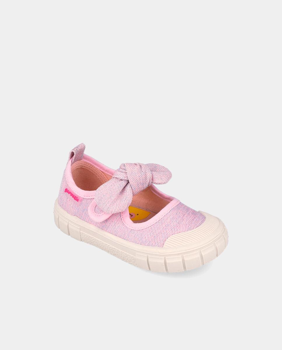 Sapatos de Presilha Infantil Fabricados com Materiais Respeitosos e Minimalistas Garvalín Rosa-4