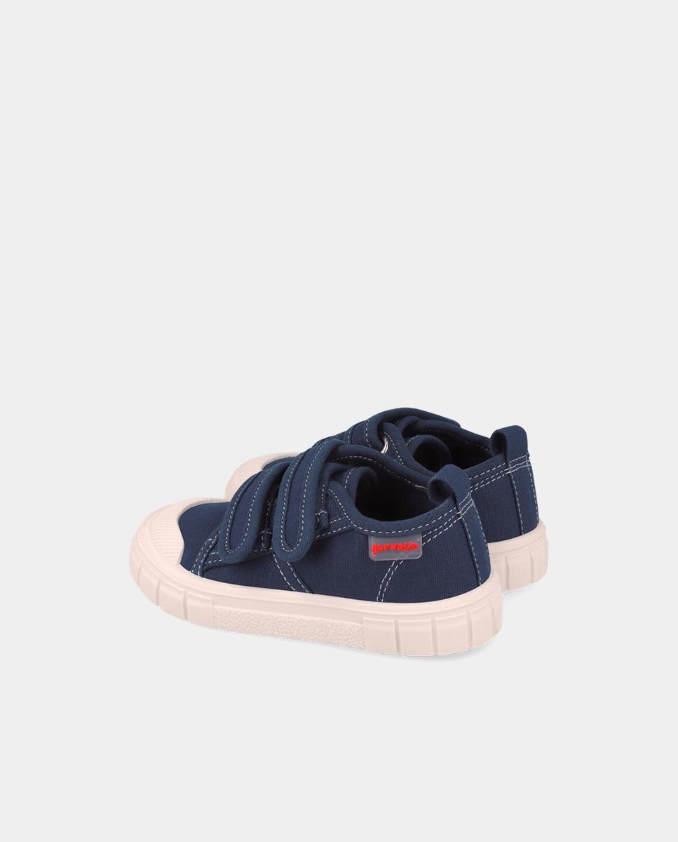 Sapatilhas de Lona Respeitosas com o Crescimento Do Pé Infantil com Velcro Garvalín Azul-marinho-5