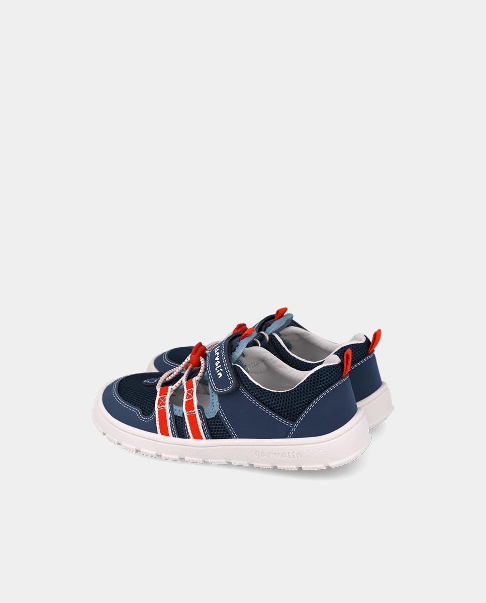 Sandálias Fechadas Respeitosas com o Crescimento Do Pé Infantil e Velcro Garvalín Azul-5