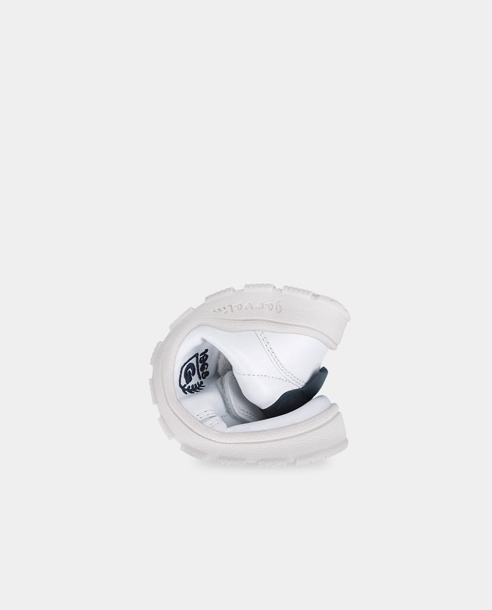 Sapatilhas de Pele Infantil Realizadas com Materiais Respeitosos e Minimalistas Garvalín Branco-3