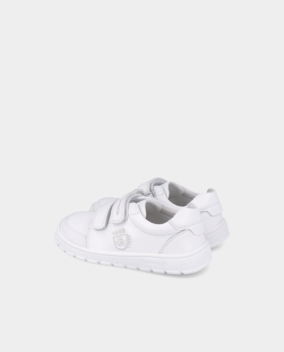 Sapatilhas de Pele Infantil Realizadas com Materiais Respeitosos e Minimalistas Garvalín Branco-5