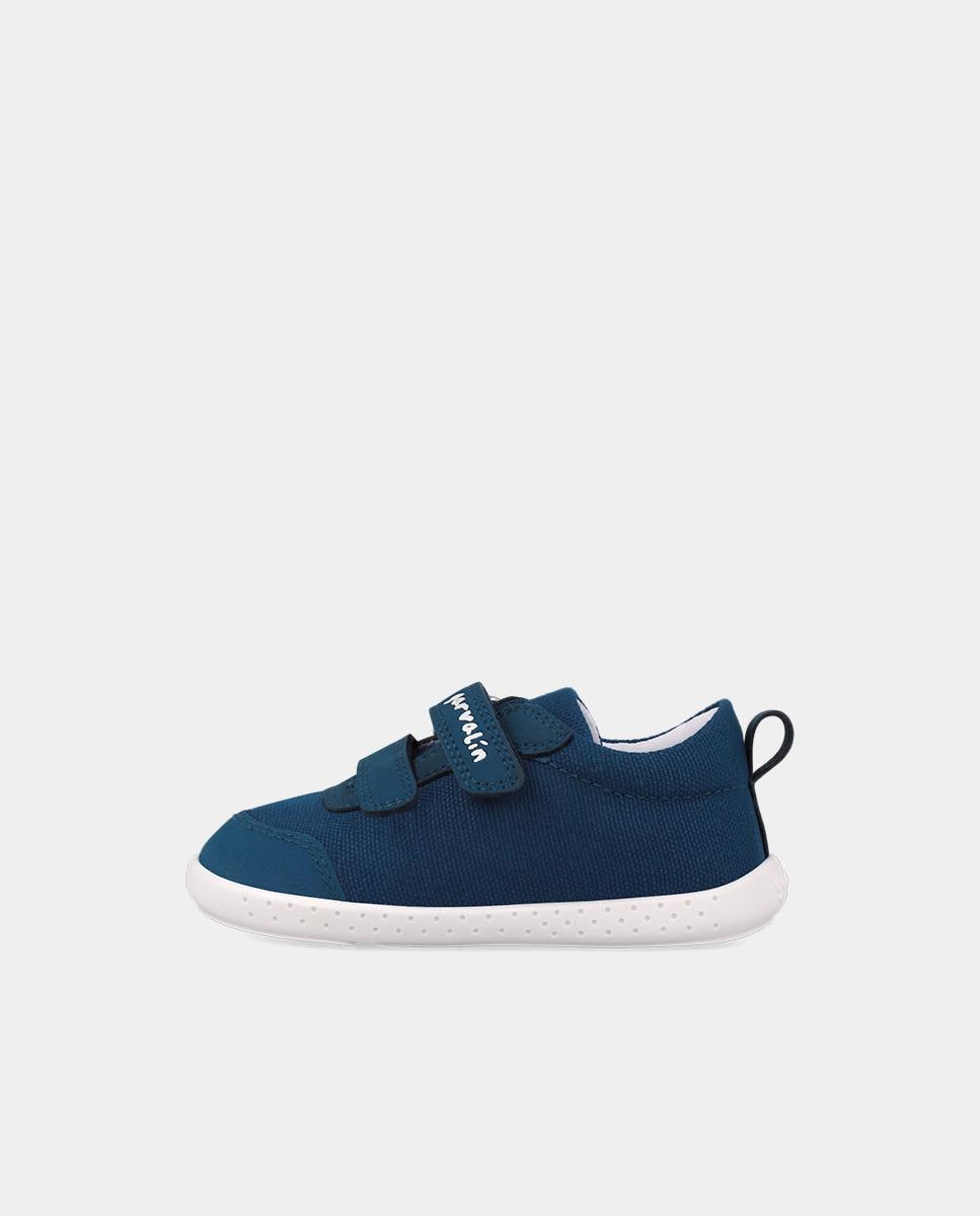 Sapatilhas de Lona Respeitosas com o Crescimento Do Pé Infantil com Velcro Garvalín Azul-marinho-6