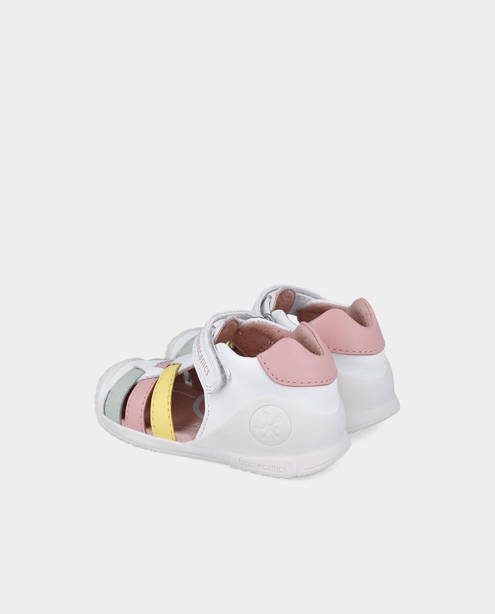 Sandálias Fechadas para Criança em Pele com Fecho de Velcro Biomecanics Multicolor-3