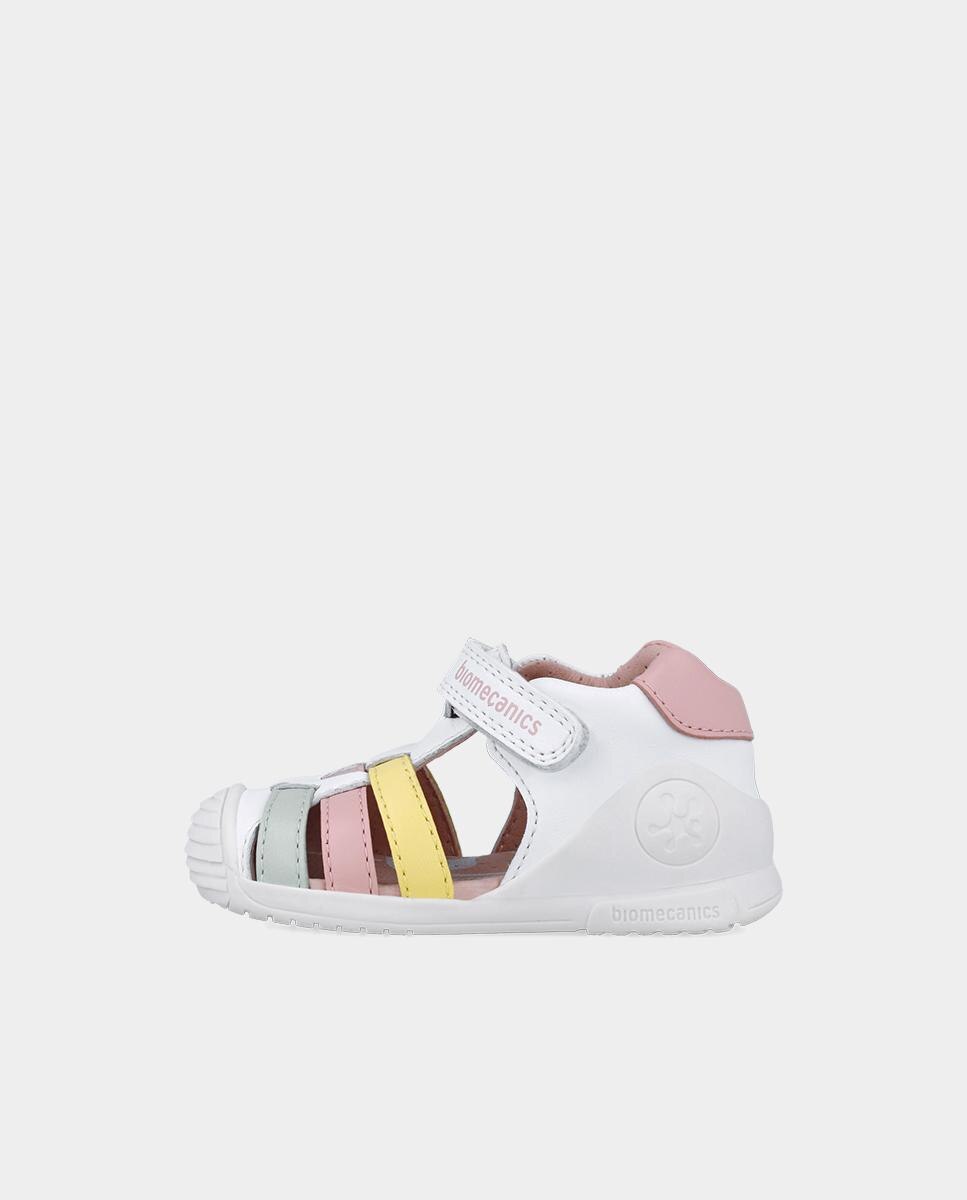 Sandálias Fechadas para Criança em Pele com Fecho de Velcro Biomecanics Multicolor-5