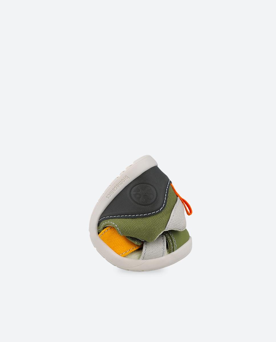 Sandálias Fechadas Infantis em Lona Fabricadas com Materiais Respeitosos e Minimalistas Biomecanics Azul-3