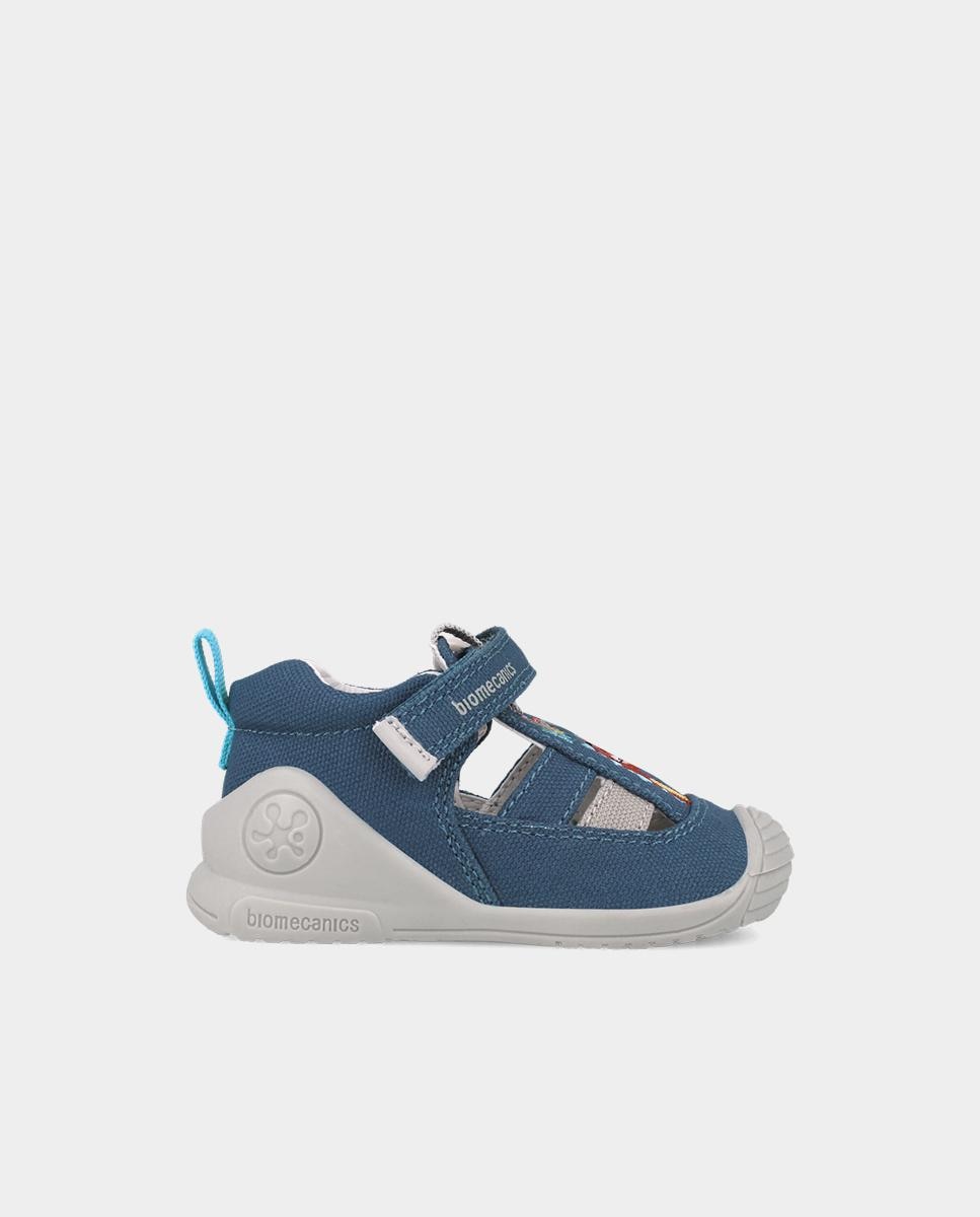 Sandálias Fechadas para Criança em Azul com Fecho de Velcro Biomecanics Azul-1