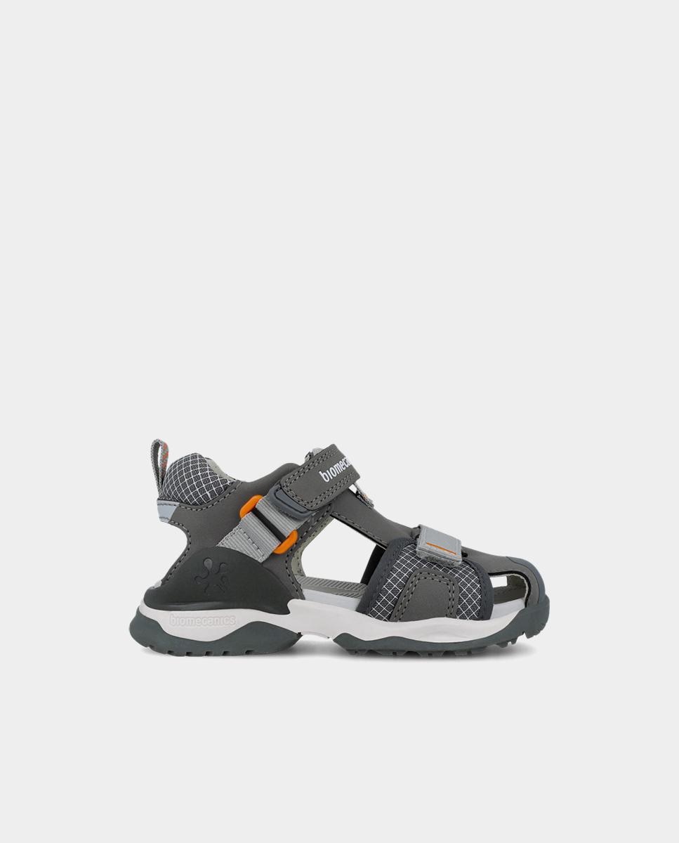Sandálias Fechadas Estilo Trekking Cinzento para Criança Biomecanics Cinzento-1