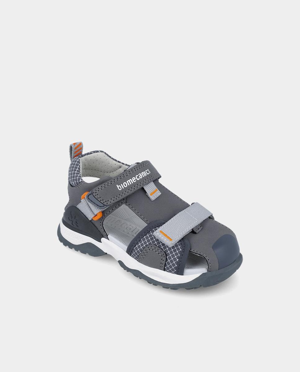 Sandálias Fechadas Estilo Trekking Cinzento para Criança Biomecanics Cinzento-4
