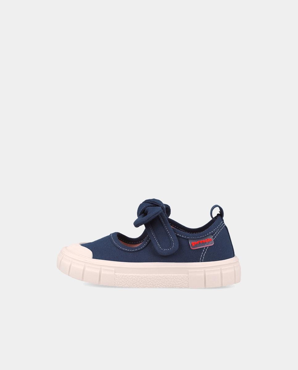 Merceditas Respeituosas com o Crescimento Do Pé com Velcro Garvalín Azul-marinho-6