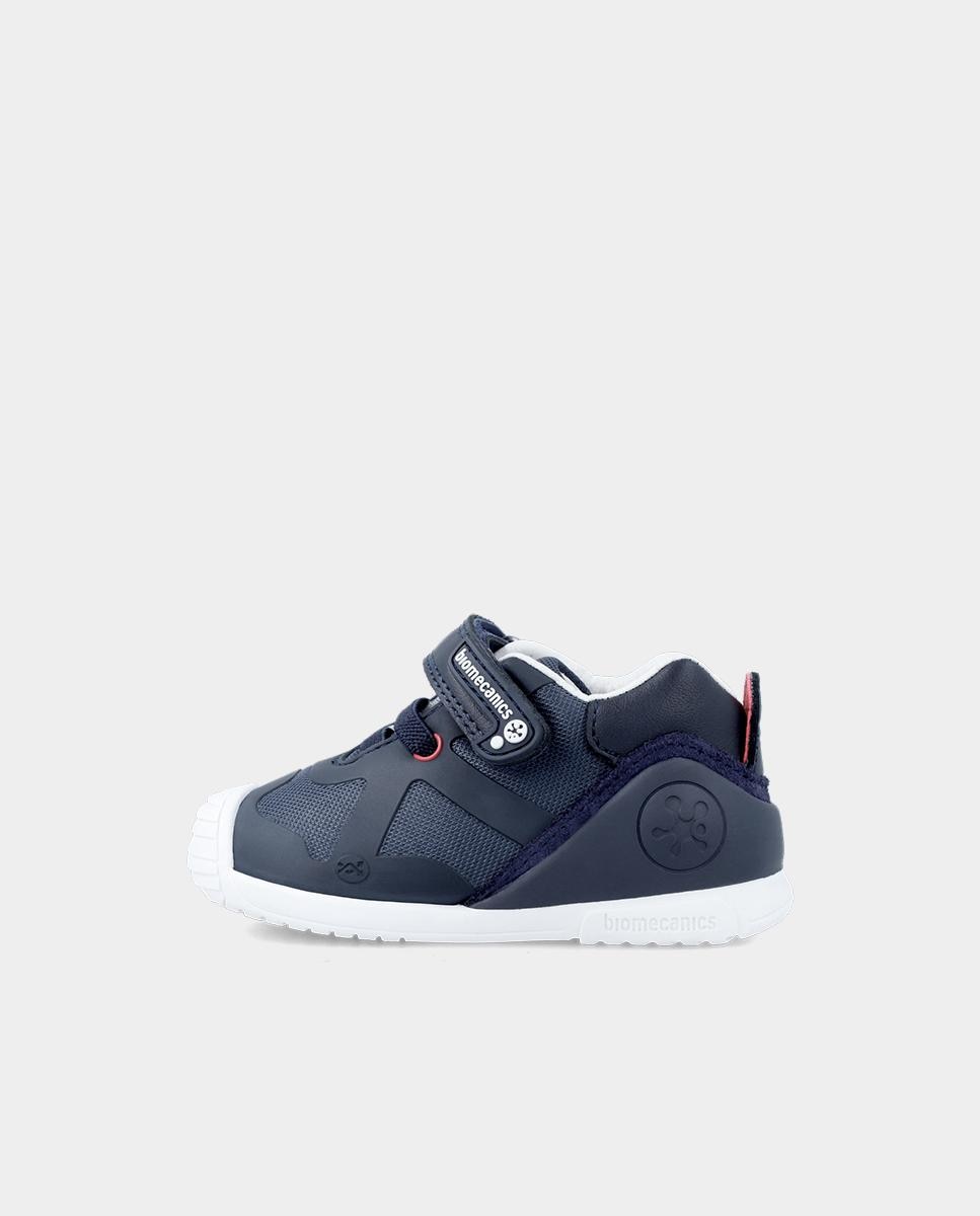 Sapatilhas Desportivas para Bebés com Sola Branca e Fecho de Atacadores e Velcro Biomecanics Azul-marinho-5