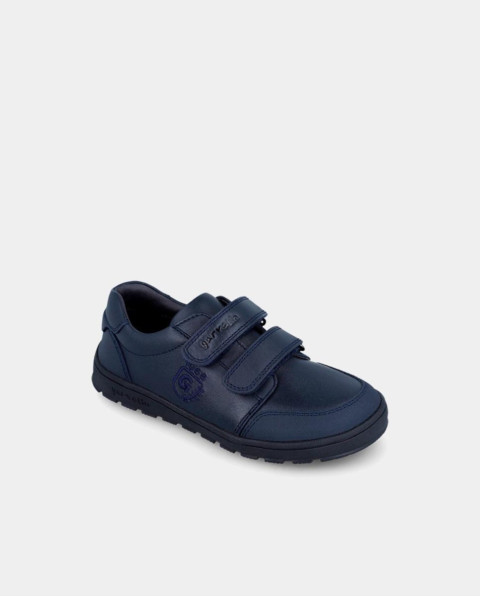 Bluchers Infantil Colegiais de Pele Respeitosos com o Crescimento Natural Do Pé Azul-marinho-4