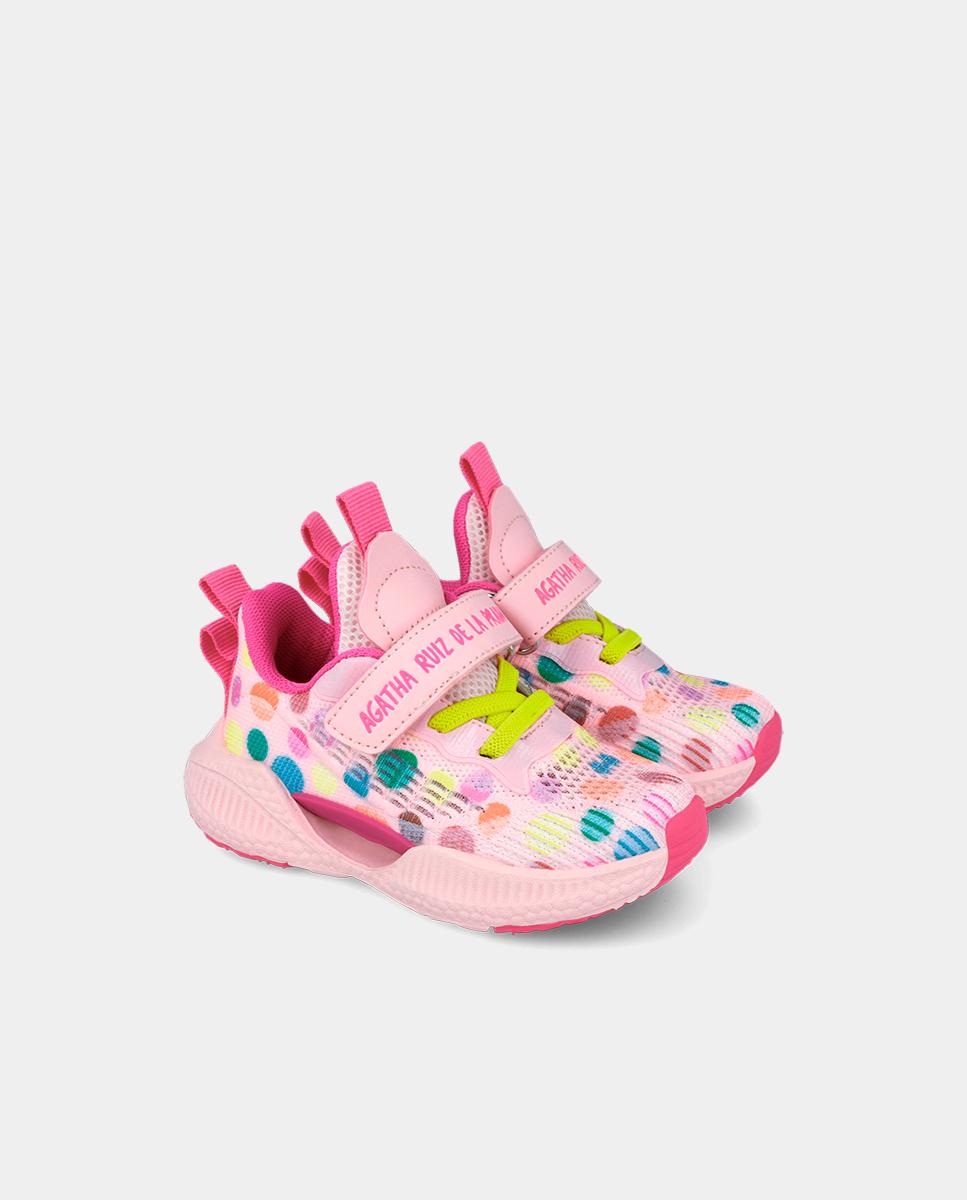 Sapatilhas Desportivas com Velcro e Atacadores Rosa-2