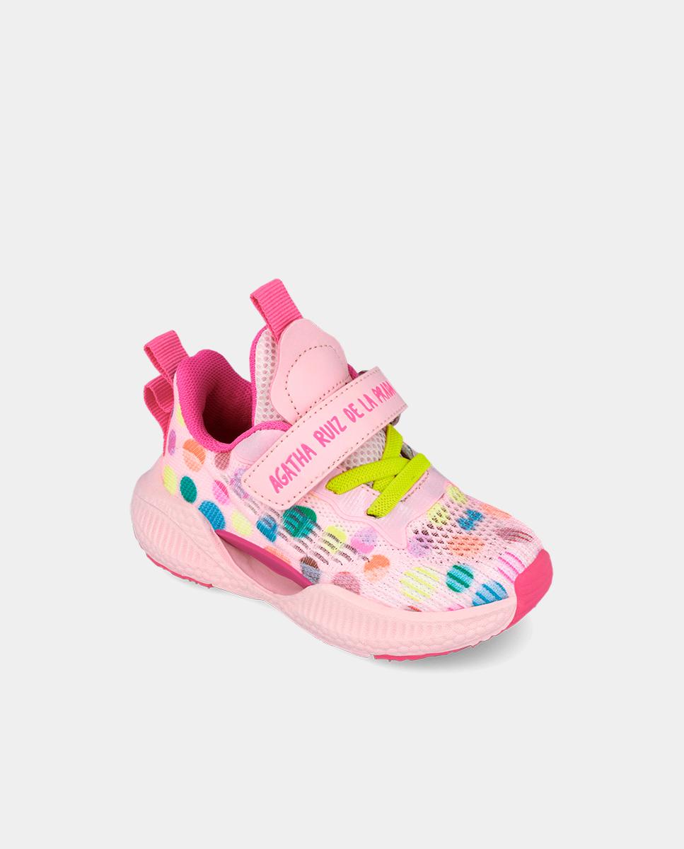 Sapatilhas Desportivas com Velcro e Atacadores Rosa-4