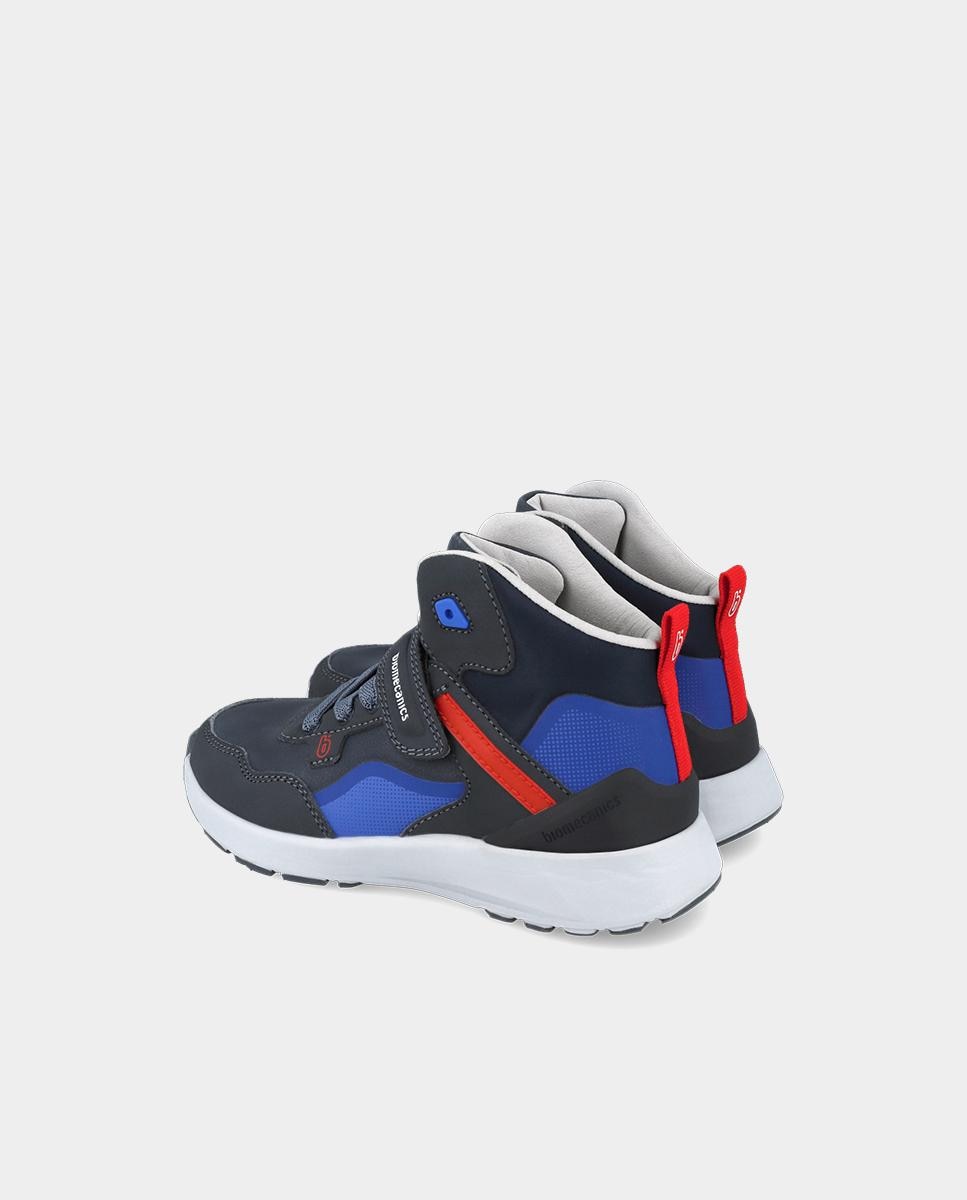 Sapatilhas Desportivas Infantil com Atacadores e Velcro em Azul-marinho Azul-marinho-3